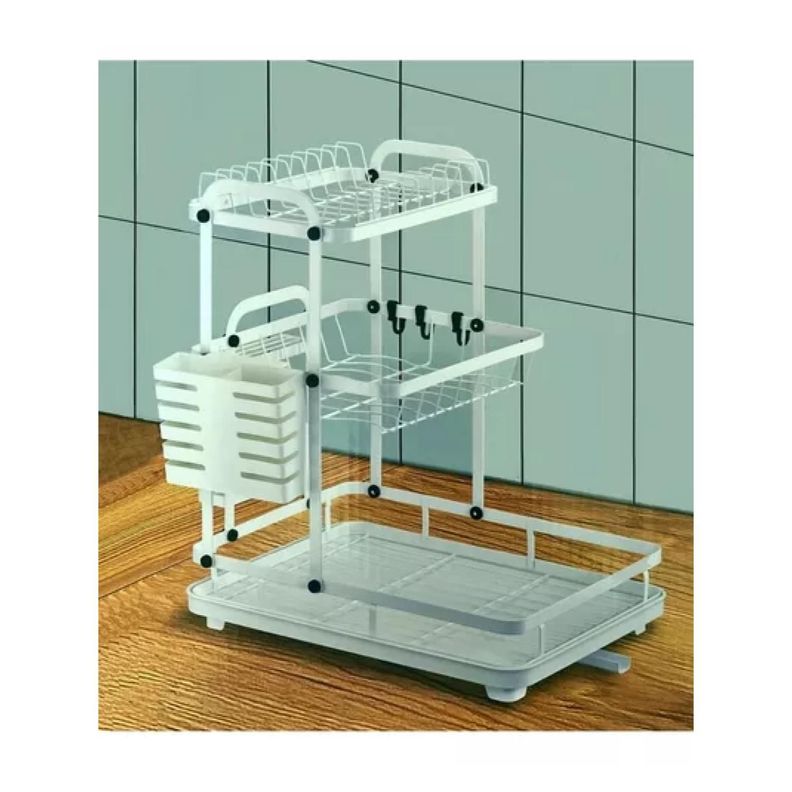 Rack Organizador Escurridor De Loza Platos 3 Niveles Mj-3042-2
