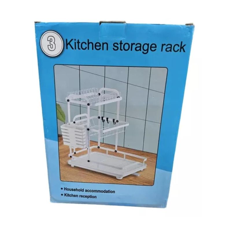 Rack Organizador Escurridor De Loza Platos 3 Niveles Mj-3042-3