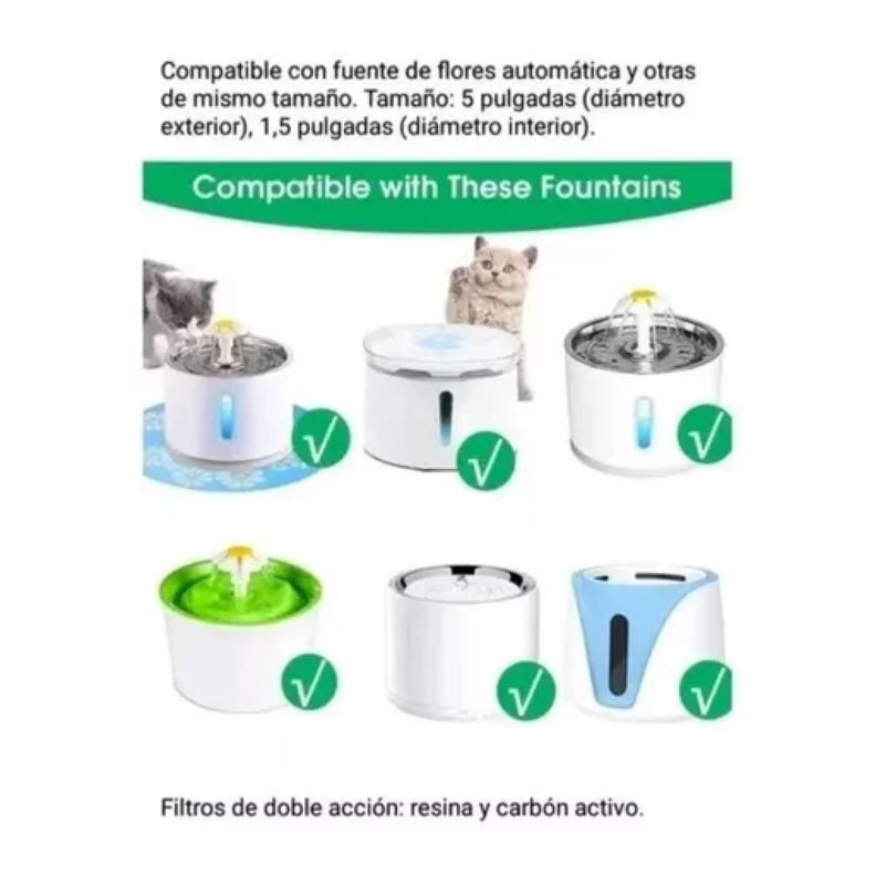 Bebedero Electrico 2400ml Para Mascotas Filtro Purificador-2
