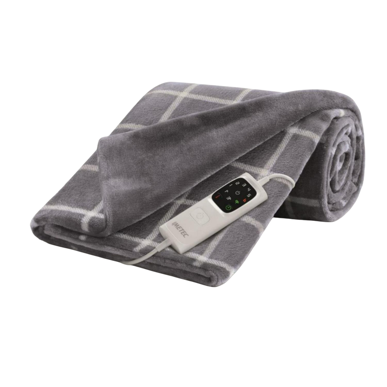 Manta Electrica Calentamiento Rapido 150x95cm 150W Gris Cuadrille-0