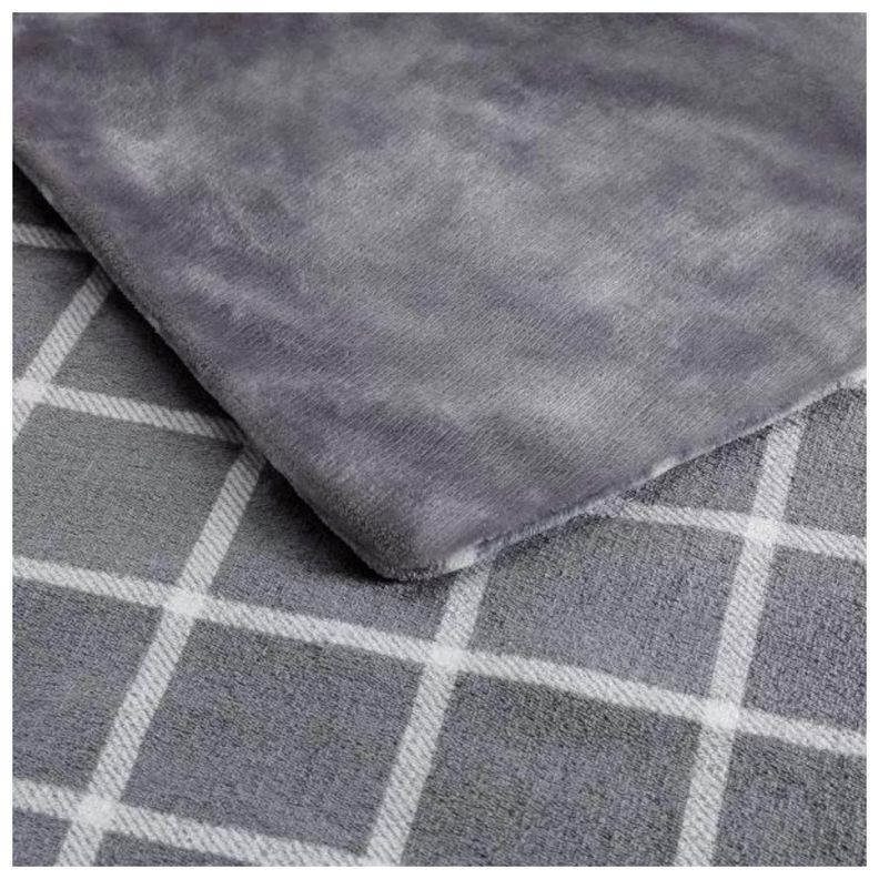 Manta Electrica Calentamiento Rapido 150x95cm 150W Gris Cuadrille-1