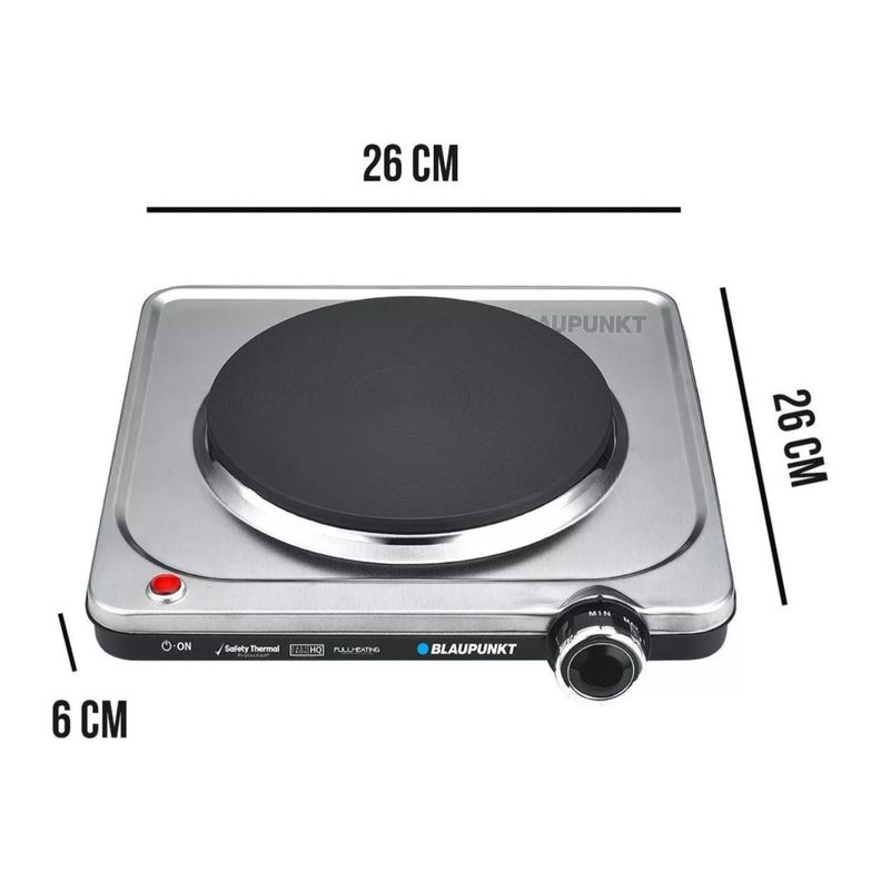 Cocina Electrica Encimera 1 Plato 1600W Bpae6900 Blaupunkt-3