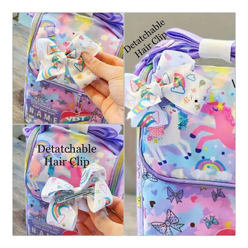 Lonchera Mochila Bolso 29x10x17cm Diseño Unicornio-1