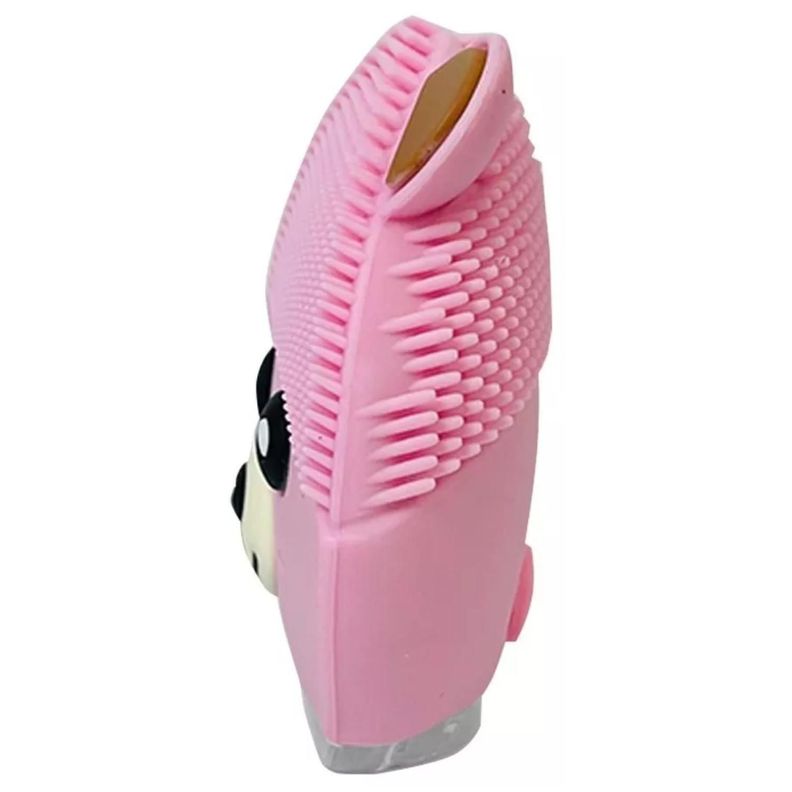 Cepillo Limpieza Facial Sonico De Silicona USB Osito Rosado-1