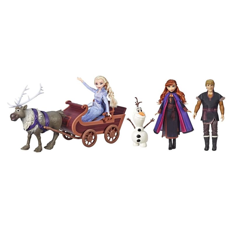 Juguete Aventuras Frozen II Con Trineo Y Personajes Disney-1