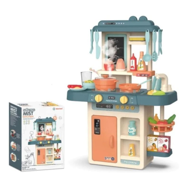 Juguete Set Cocina 42 Piezas Luz Sonido Azul Infantil 63Cm-3