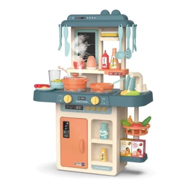 Juguete Set Cocina 42 Piezas Luz Sonido Azul Infantil 63Cm-0