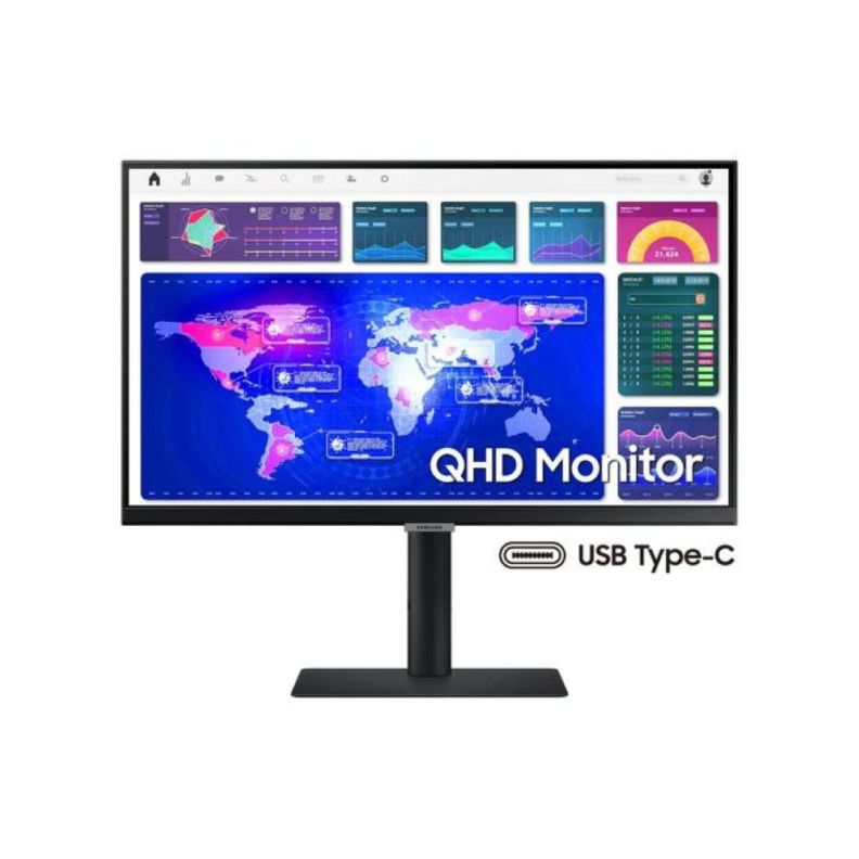 Monitor Plano 24" QHD HDR10 75Hz HDMI Negro Samsung-2