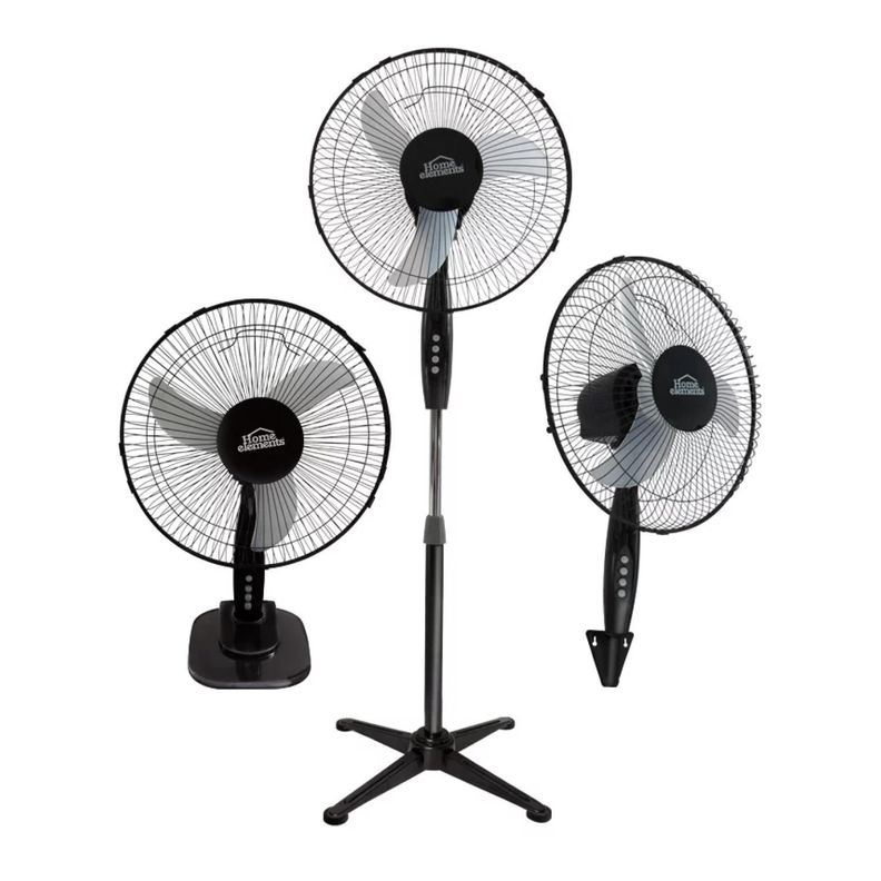 Ventilador 16 Pulgadas 3 En 1 Negro 3 Vel KV-3EN1-2