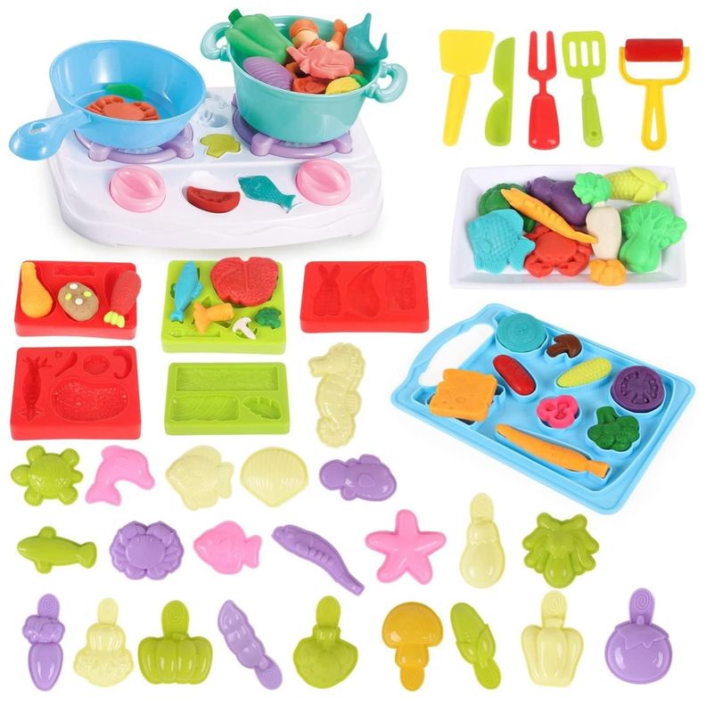 Juguete Set Plasticina Estufa Con Accesorios De Cocina Infnatil-2