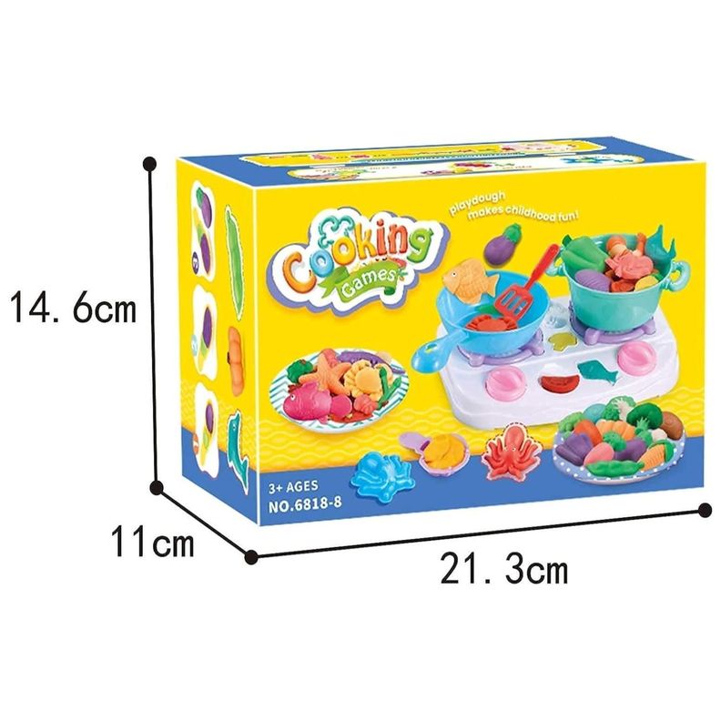Juguete Set Plasticina Estufa Con Accesorios De Cocina Infnatil-6