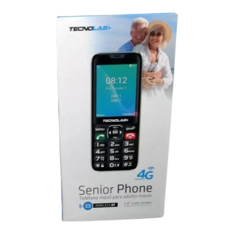 Telefono Senior Adulto Mayor 4G Rojo Doble SIM Card TL487-3