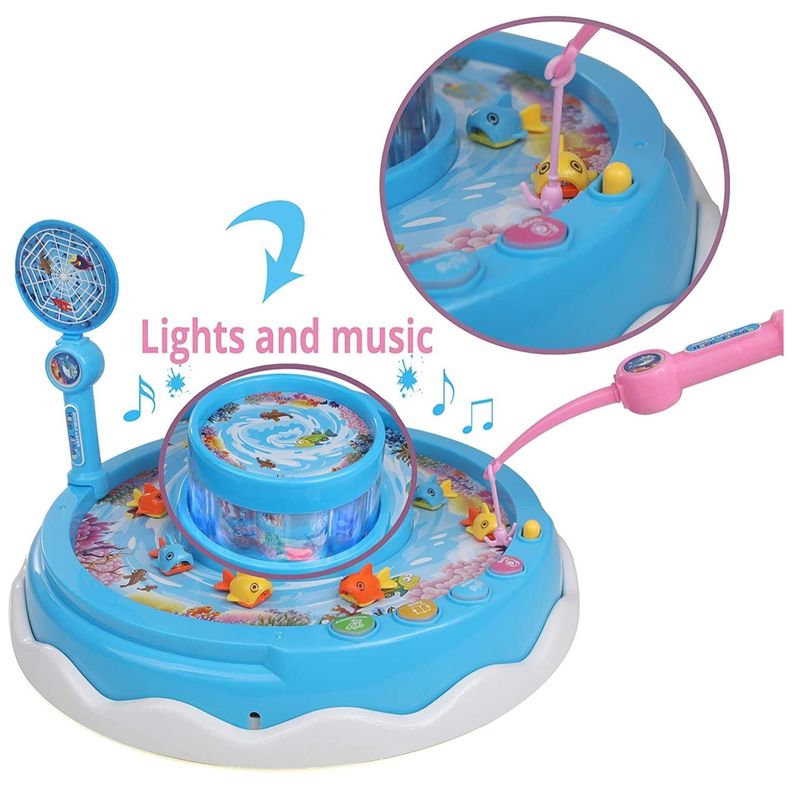 Juguete Mesa De Pesca Giratoria  Con Luces Y Sonido Infantil-4