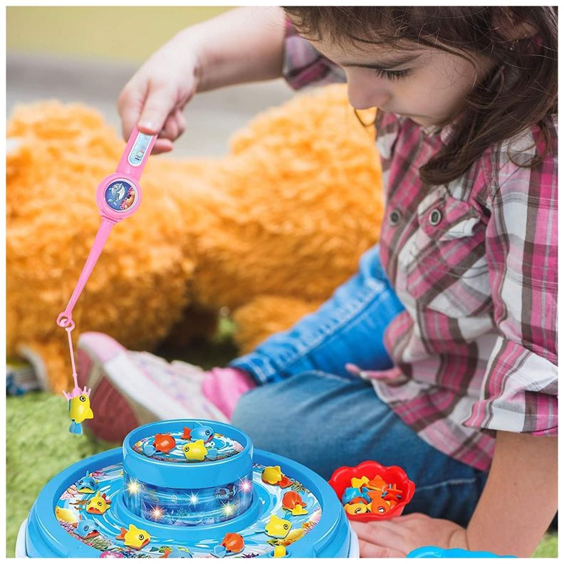 Juguete Mesa De Pesca Giratoria  Con Luces Y Sonido Infantil-2