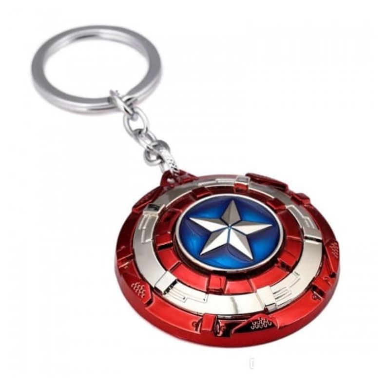 Llavero Metalico Premium Escudo Capitan America-0