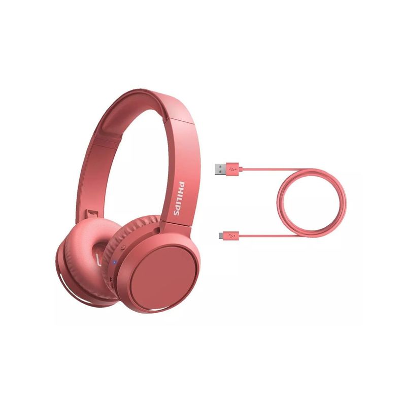 Audifonos Bluetooth Over Ear Rojo Bass TAH4205-4