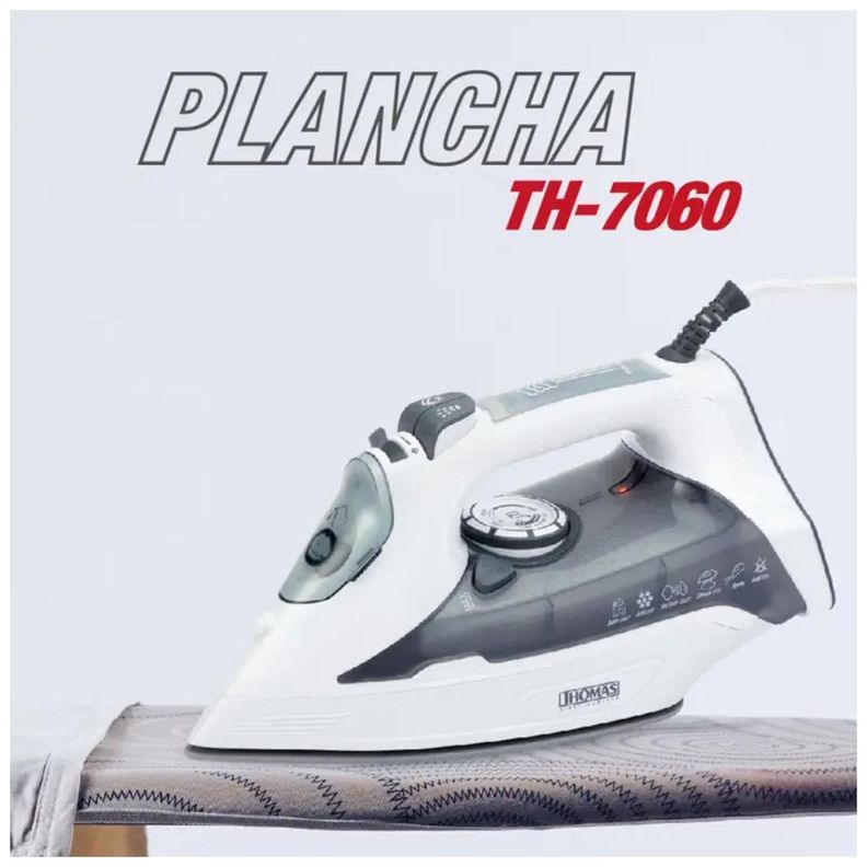 Plancha A Vapor Vertical 2200W 360ml Blanco TH-7060 Thomas-5