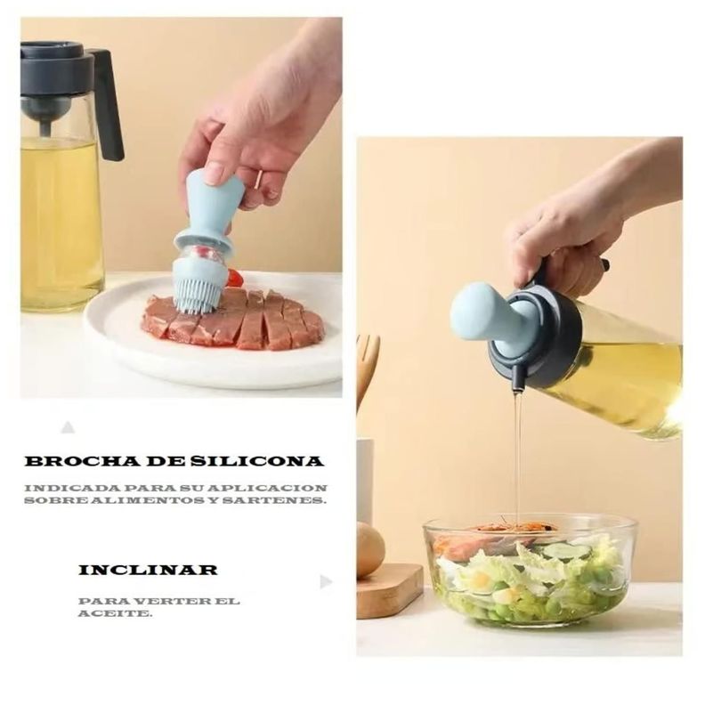 Botella Dispensadora De Aceite Anti Goteo 350ml Elegante-1