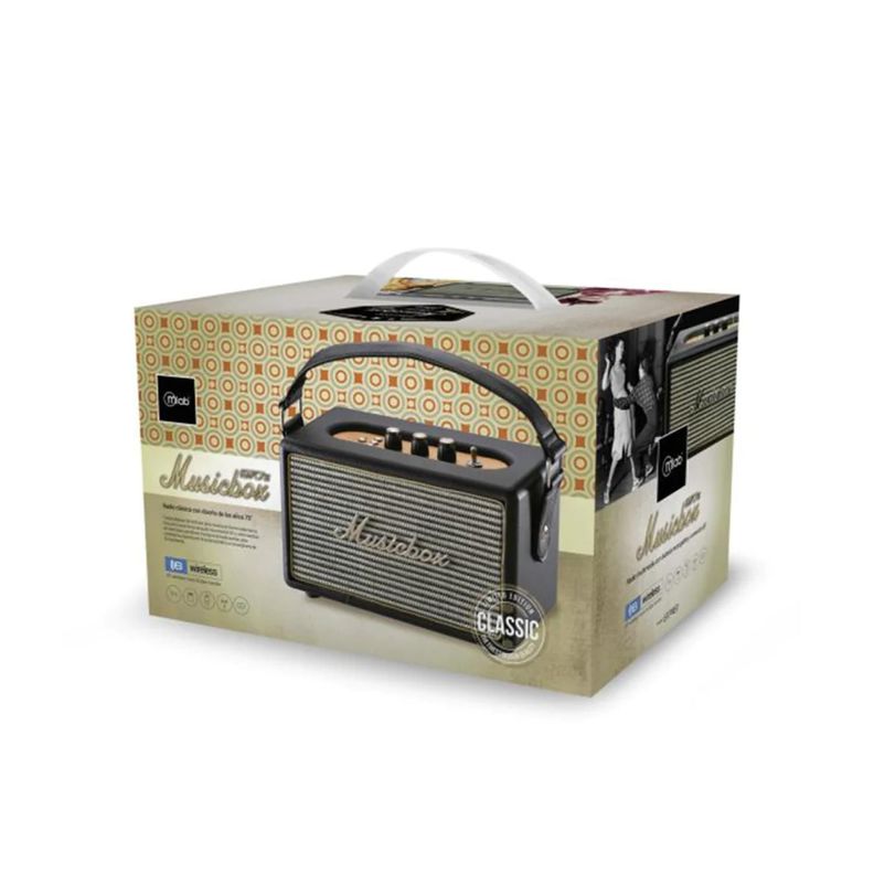 Radio Parlante Bluetooth AUX USB FM AM SW Vintage Musicbox Mlba-2