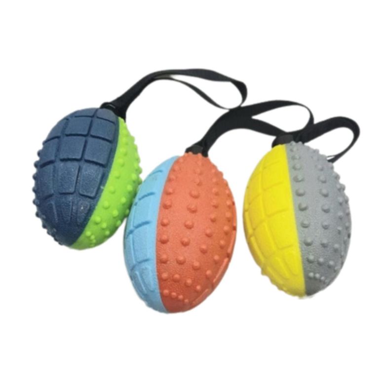 Juguete Para Morder Jugar De Goma Pequeño Rugby Para Perros-1