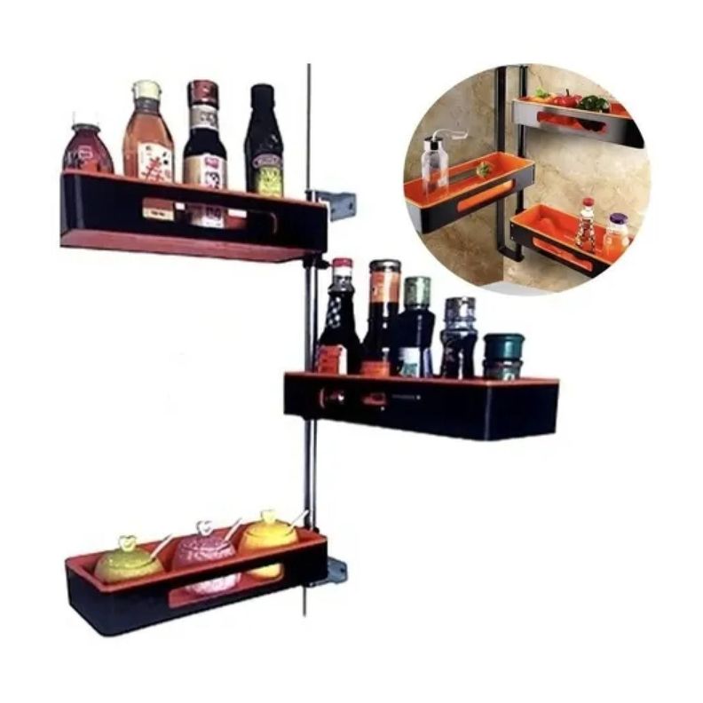Estante Giratorio De Esquina 3 Niveles Para Cocina O Baño-1