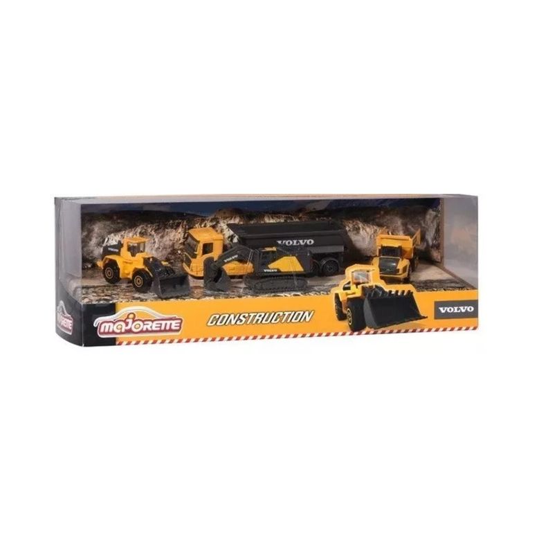 Juguete Set 4 Camiones Construccion 1:72 Metalicos Infantil-0