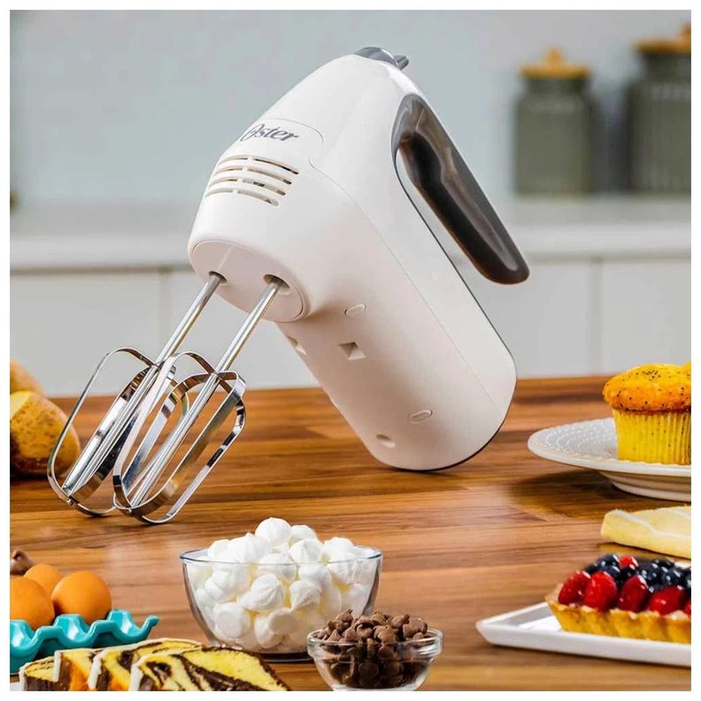 Batidora Electrica De Mano 6V Con Turbo Blanco Oster-2