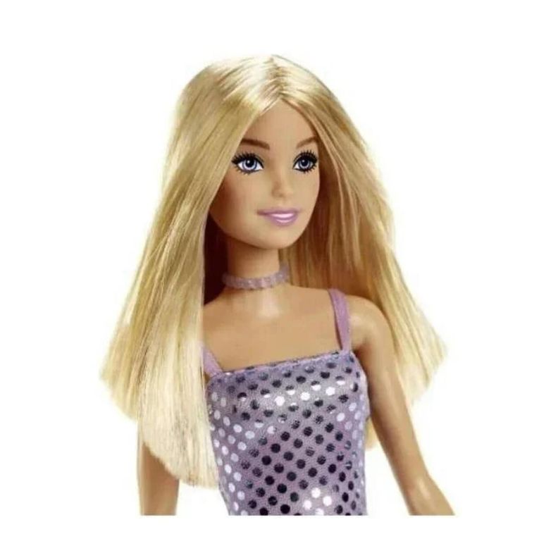 Juguete Figura Barbie Glitz Vestido Calipso Morado 30cm-1