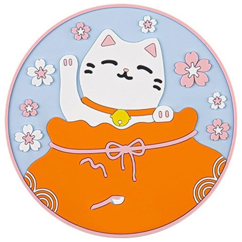 Posavasos 16cm Antideslizante Diseño Naranja-0