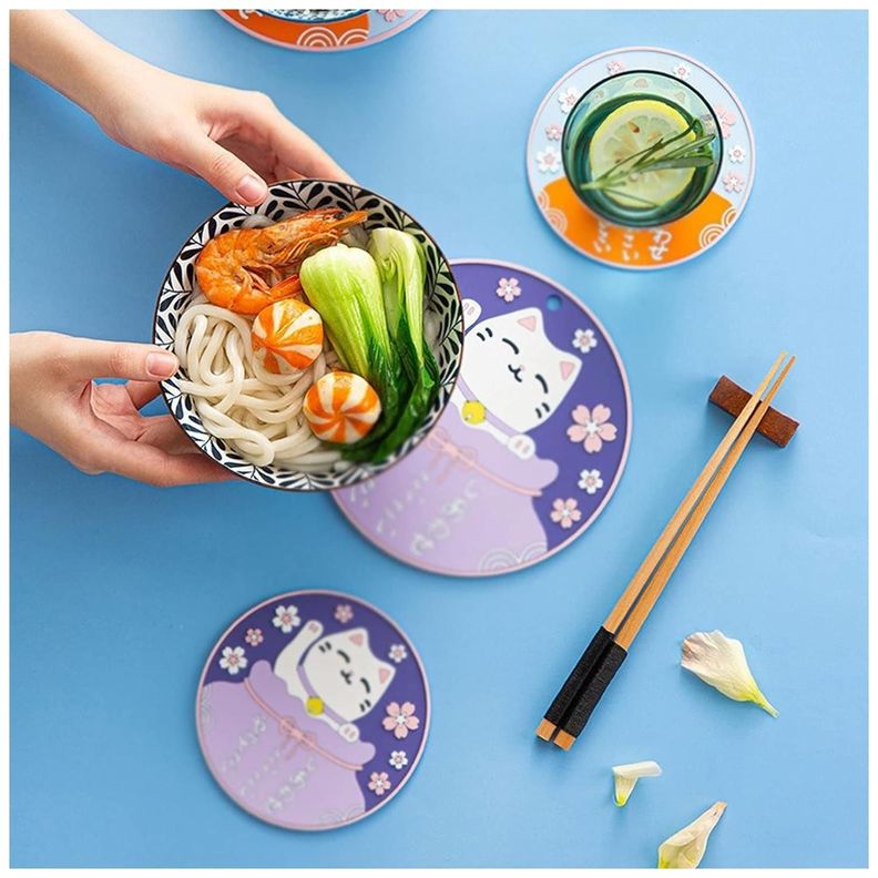 Posavasos 16cm Antideslizante Diseño Naranja-2