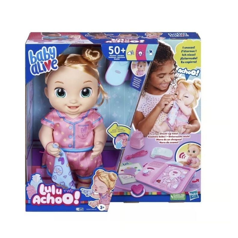 Juguete Muñeca Lulu Achoo Rubia Baby Alive Infantil-0