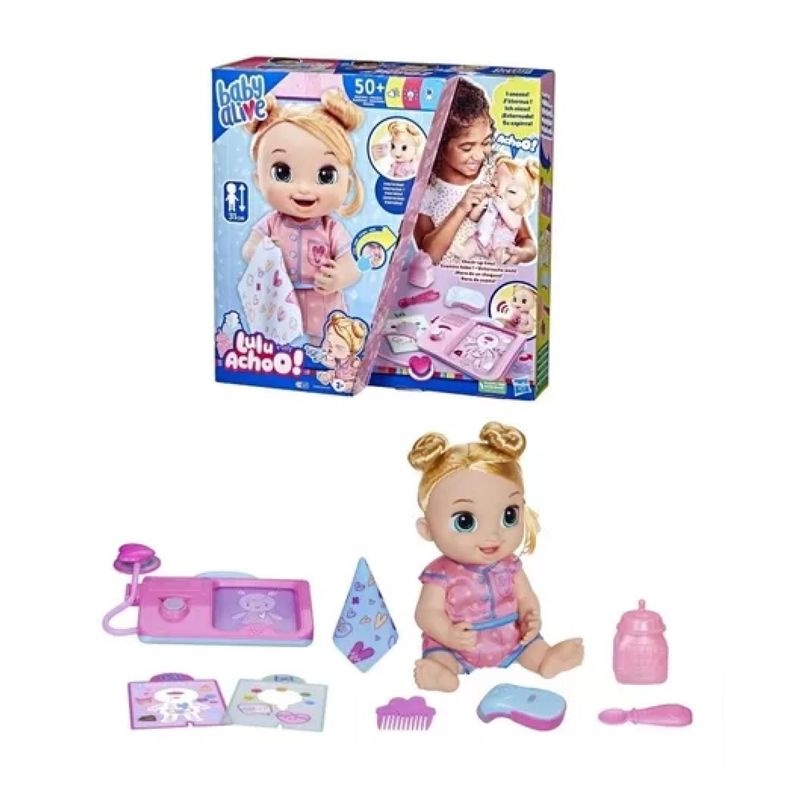 Juguete Muñeca Lulu Achoo Rubia Baby Alive Infantil-1