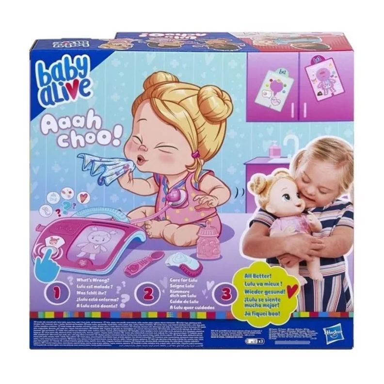 Juguete Muñeca Lulu Achoo Rubia Baby Alive Infantil-3