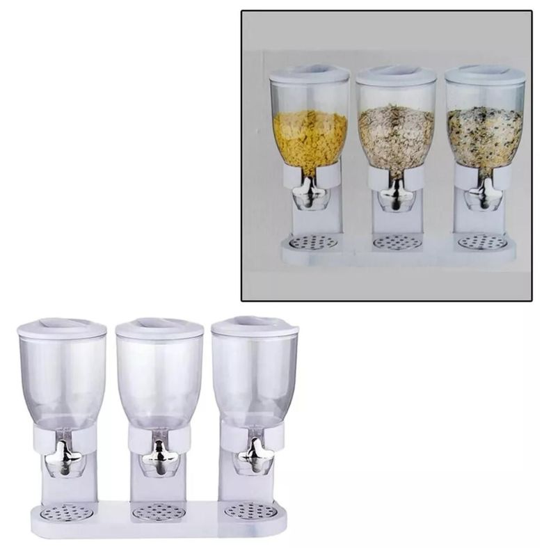 Maquina Dispensadora Triple Cereales Contenedores Hermeticos-2