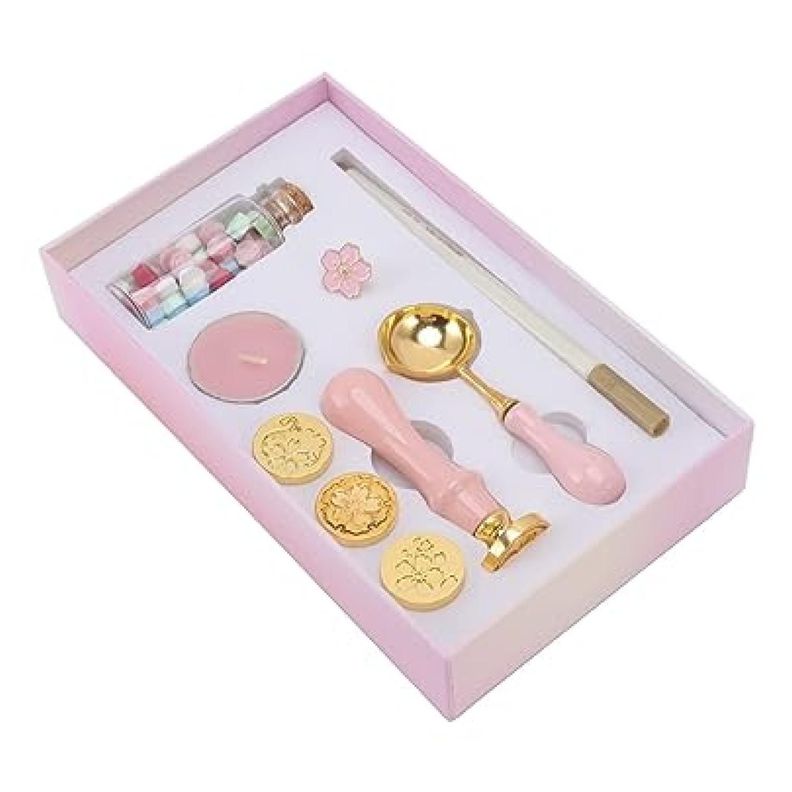 Kit Sellos De Cera 11 Piezas Conejito Rosado