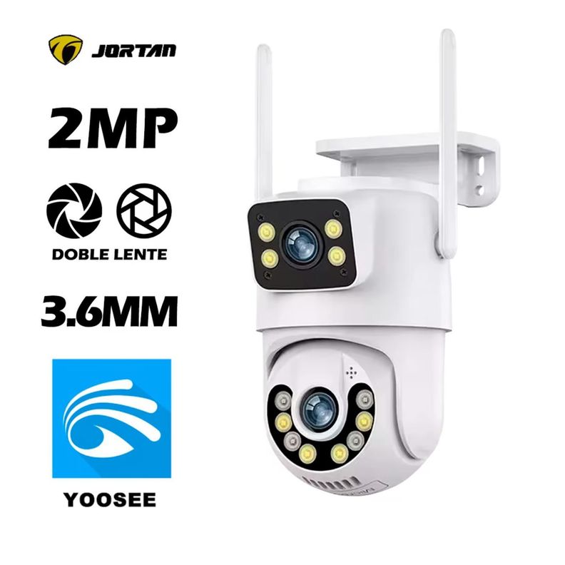 Camara De Seguridad WiFi Doble Lente HD VN IP66 Blanca-1
