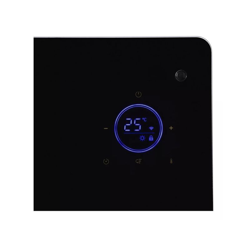 Estufa Calefactor Panel Convector Electrico 1500W WiFi LED Negro KGH-1500-2