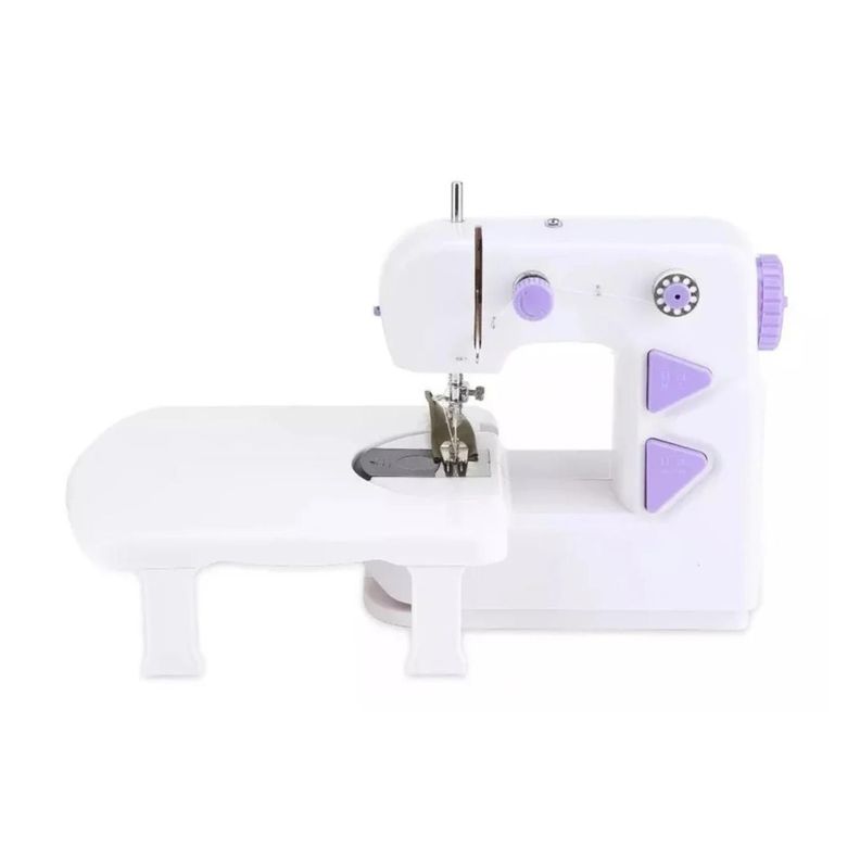 Maquina De Coser Portatil Compacta Blanco Morado-0
