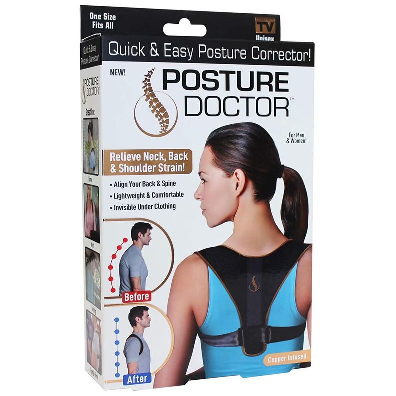 Corrector De Postura Ajustable Clavicula Columna Practico-4