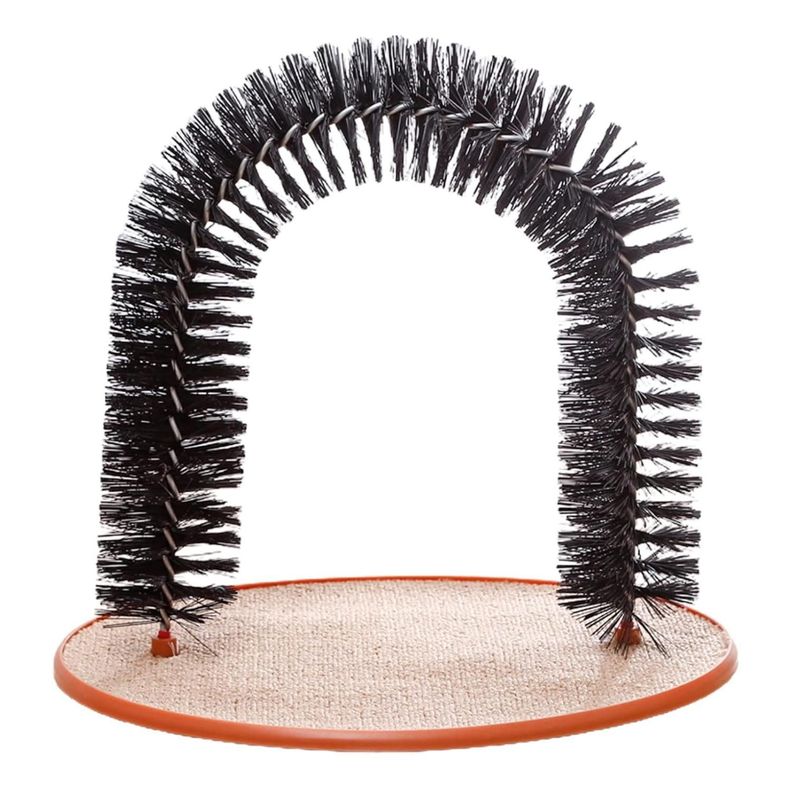 Arco Rascador Para Gatos Mascotas Auto Aseo Felino-0