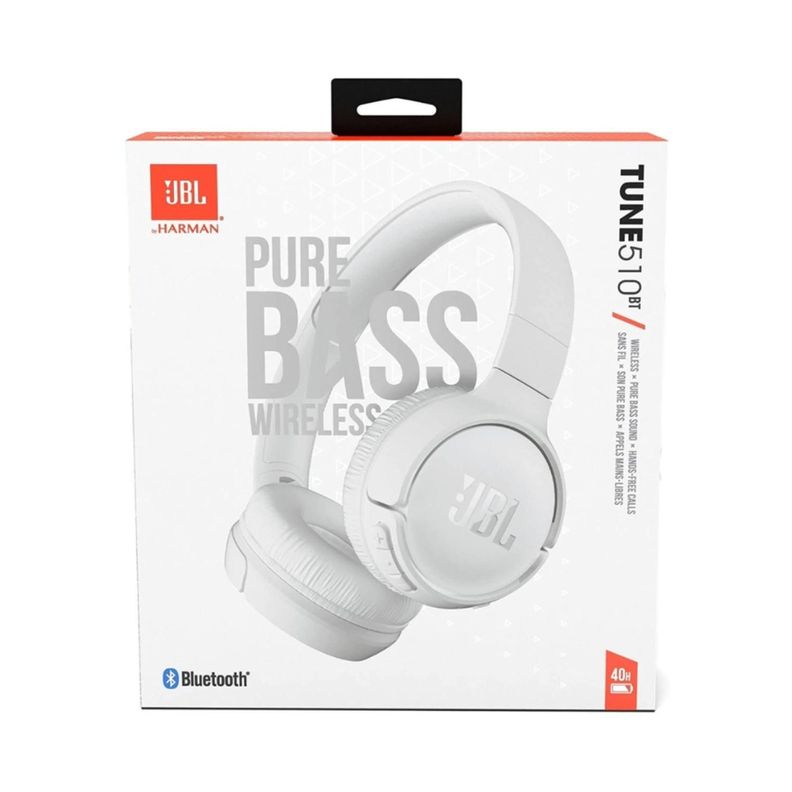 Audifonos Bluetooth Over Ear Plegables Blanco Tune 520BT JBL-4