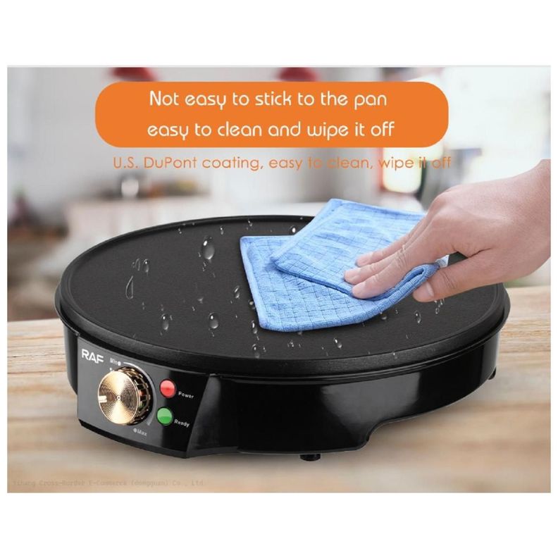 Maquina Panqueque O Asador Sarten Crepe 1200W Negro R528 Raf-2
