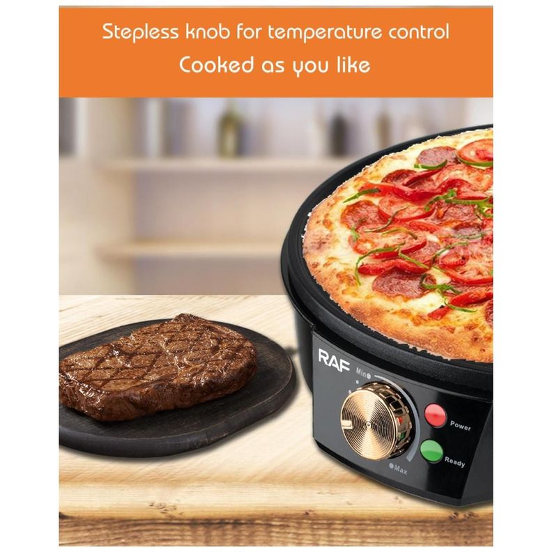Maquina Panqueque O Asador Sarten Crepe 1200W Negro R528 Raf-3