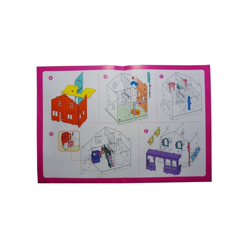 Juguete Casa De Muñecas Armable Puzzle 3D 93 Piezas-2