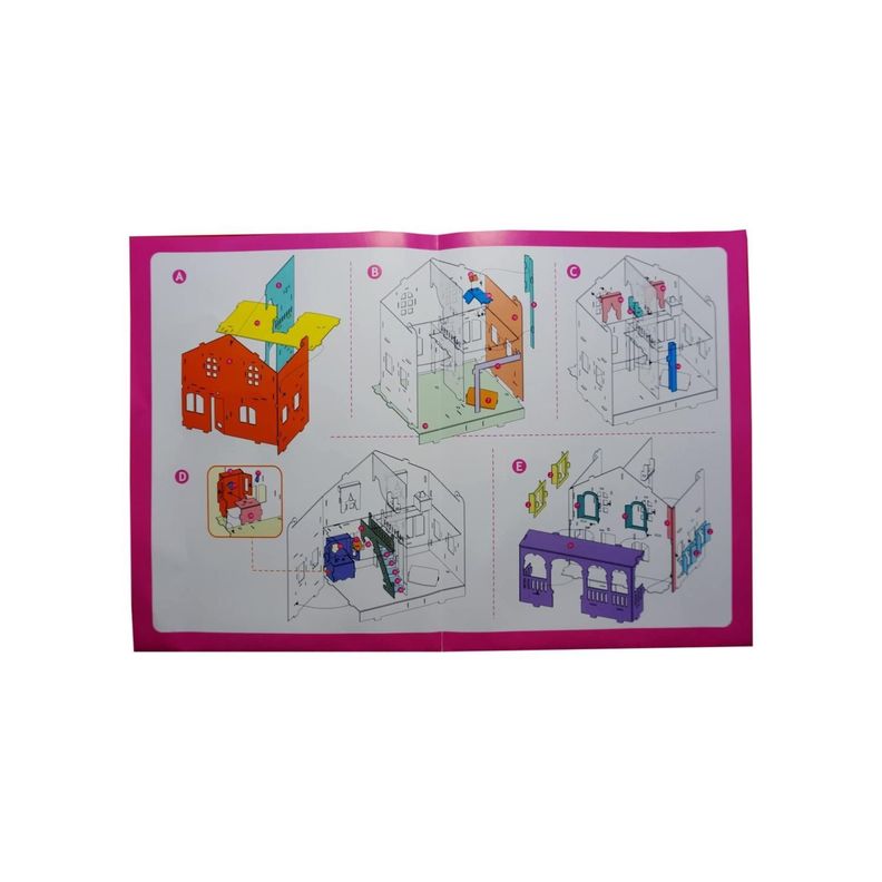 Juguete Casa De Muñecas Armable Puzzle 3D 93 Piezas-1