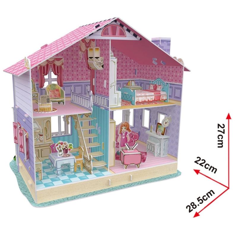 Juguete Casa De Muñecas Armable Puzzle 3D 93 Piezas-3
