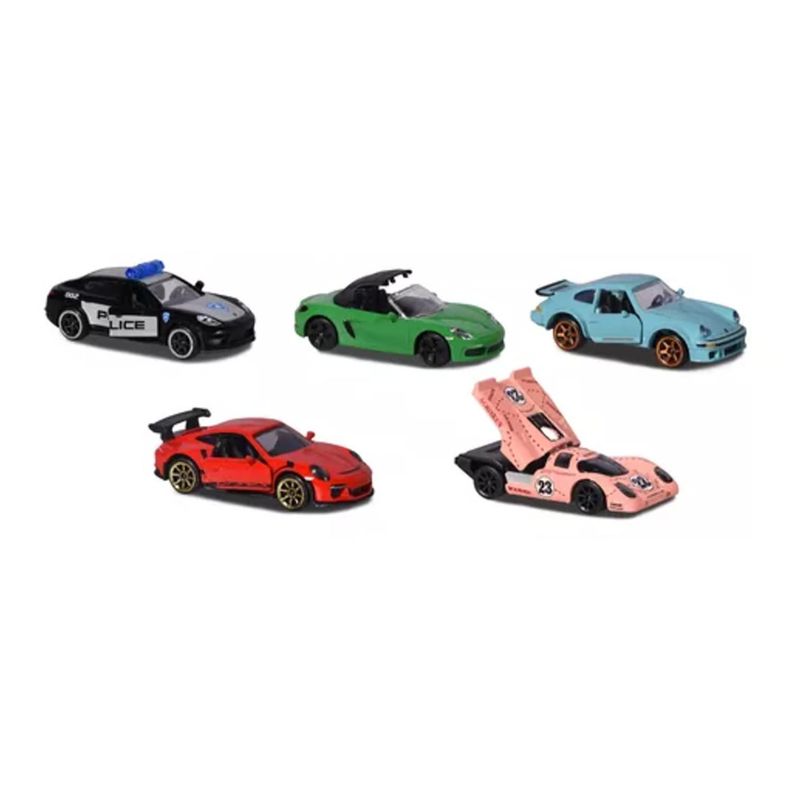 Juguete Pack 5 Autos 1:62 Metalicos Porsche Edition Infantil-1