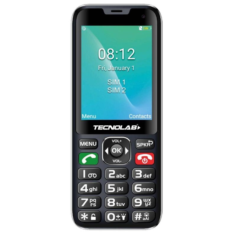 Telefono Senior Adulto Mayor 4G Negro Doble SIM Card TL487-0