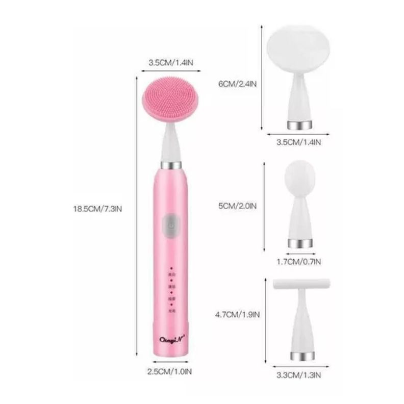 Masajeador Limpiador Facial 4 En 1 Ultrasonico Accesorios-3