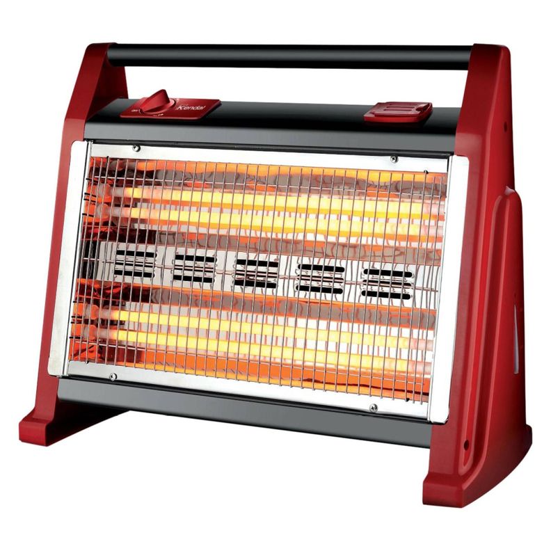 Estufa Calefactor Electrico De Cuarzo 1600W 2N Rojo KC-160AS Kendal-1